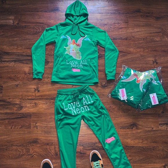 “Love All Neon” Green Jumpsuit